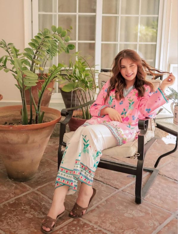 Rosy Pink Printed Shirt and Trouser