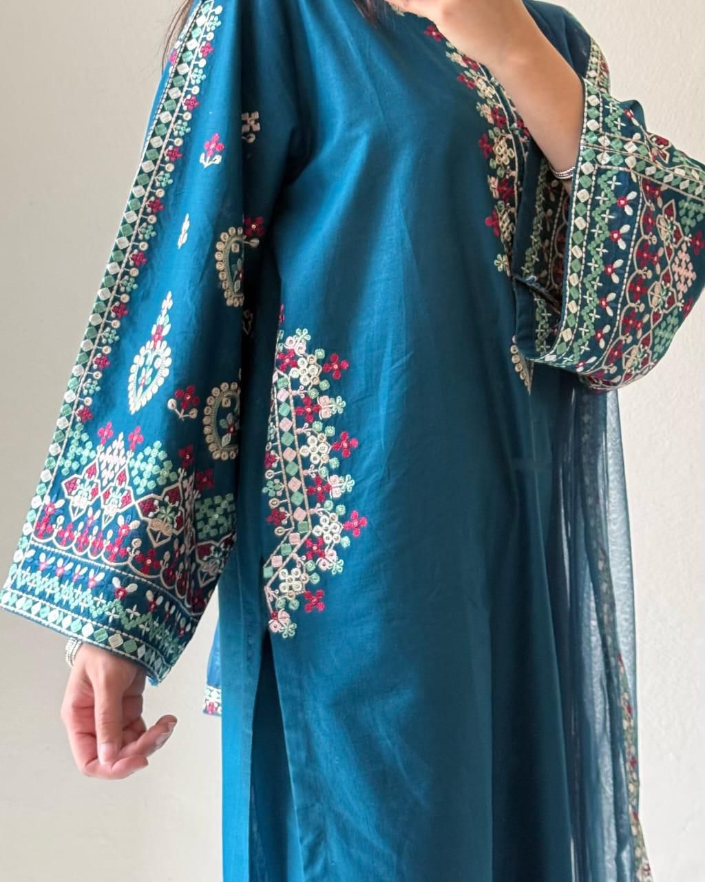 Teal Elegance 3Pc Suit