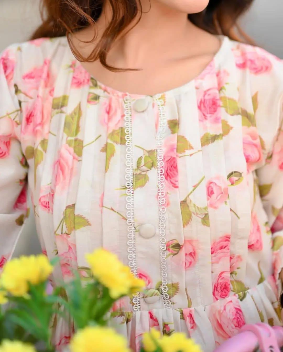 Victoria Peach Floral Maxi
