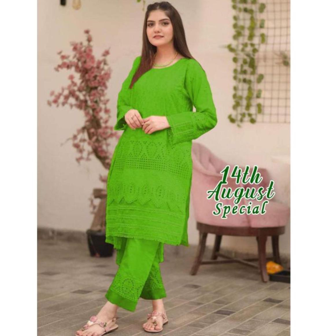 2 Pcs, 14th August Dress For Women