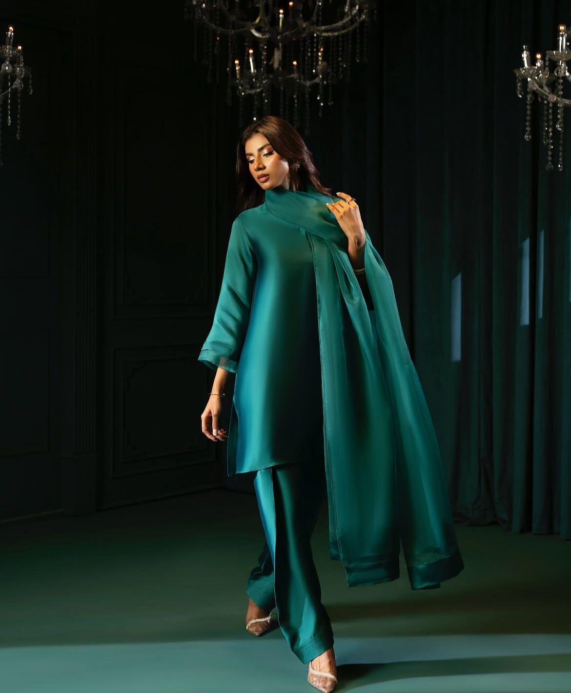Green Farshi Shalwar Kameez