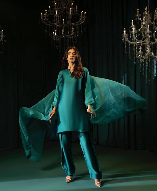 Green Farshi Shalwar Kameez