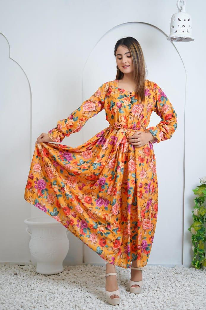 Daffodils Floral Frock