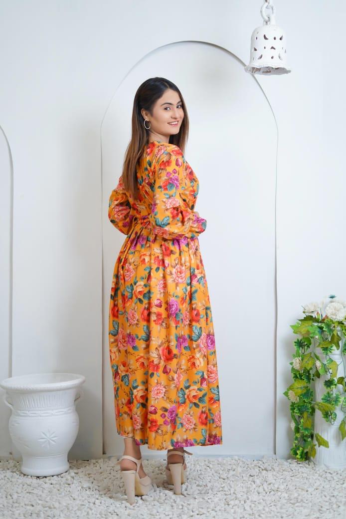 Daffodils Floral Frock