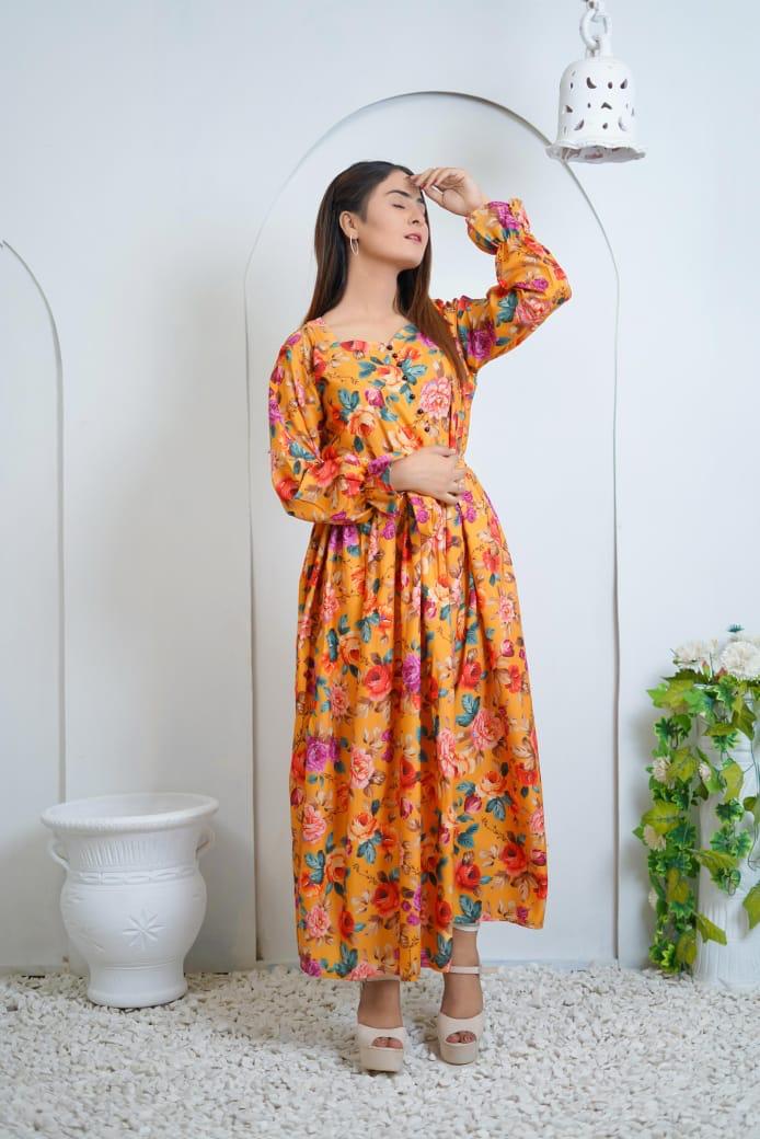 Daffodils Floral Frock