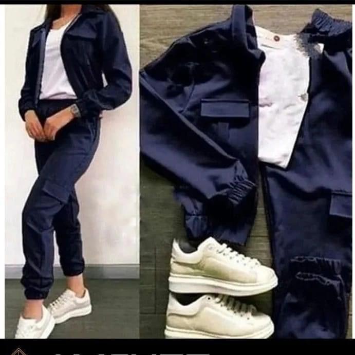 3 Pcs Winter Pocket Style Tracksuit