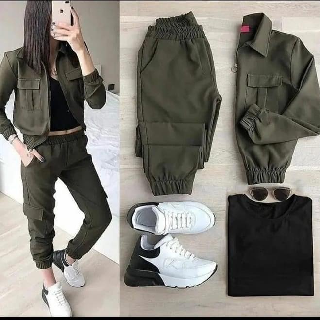 3 Pcs Winter Pocket Style Tracksuit