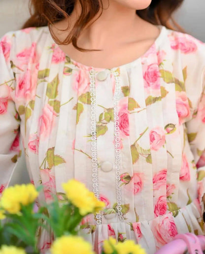 Victoria Peach Floral Maxi
