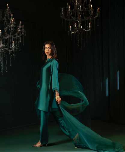 Green Farshi Shalwar Kameez