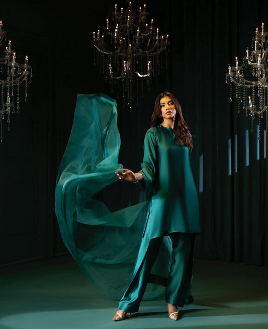 Green Farshi Shalwar Kameez