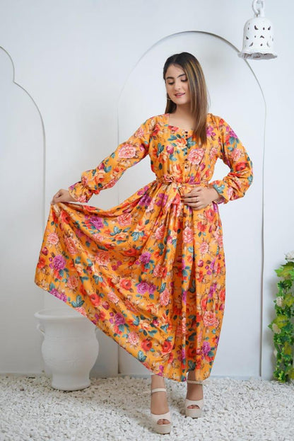 Daffodils Floral Frock